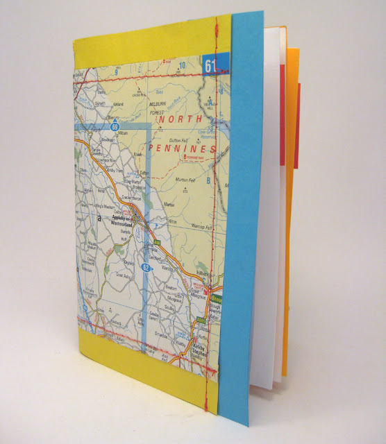 diy map cover notebooks