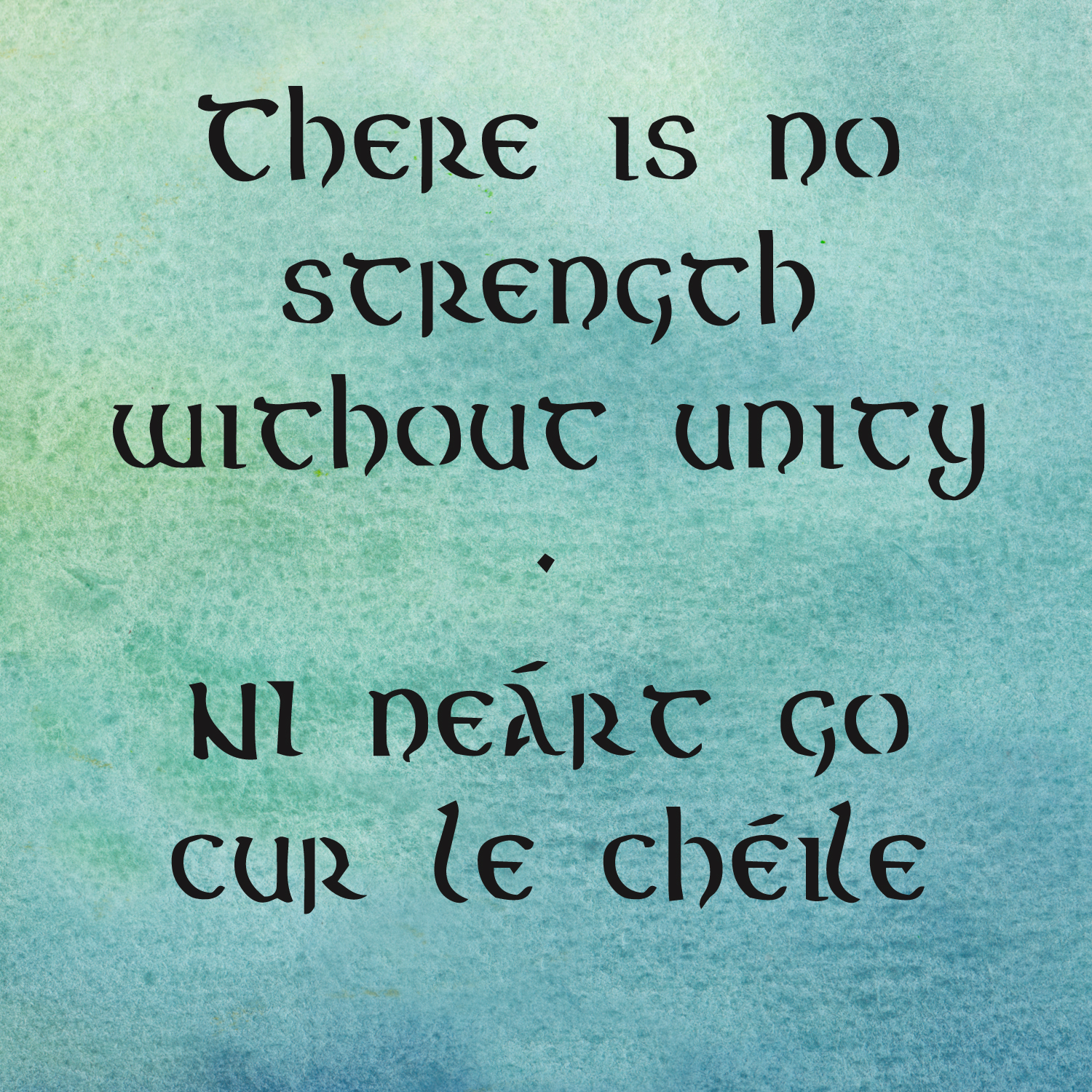 there is no strength without unity Irish quotes on friendship and community