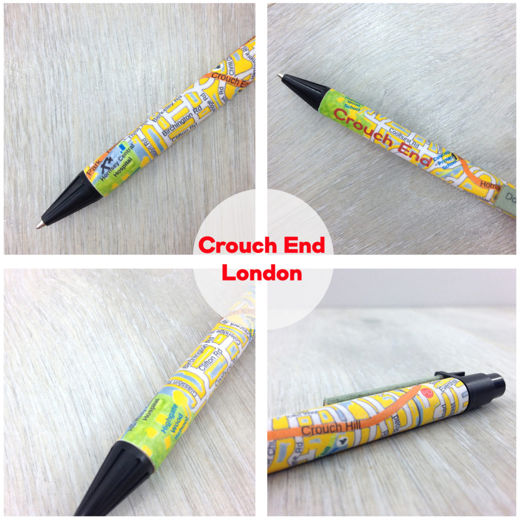 map location gifts crouch end map pen by six0six design 