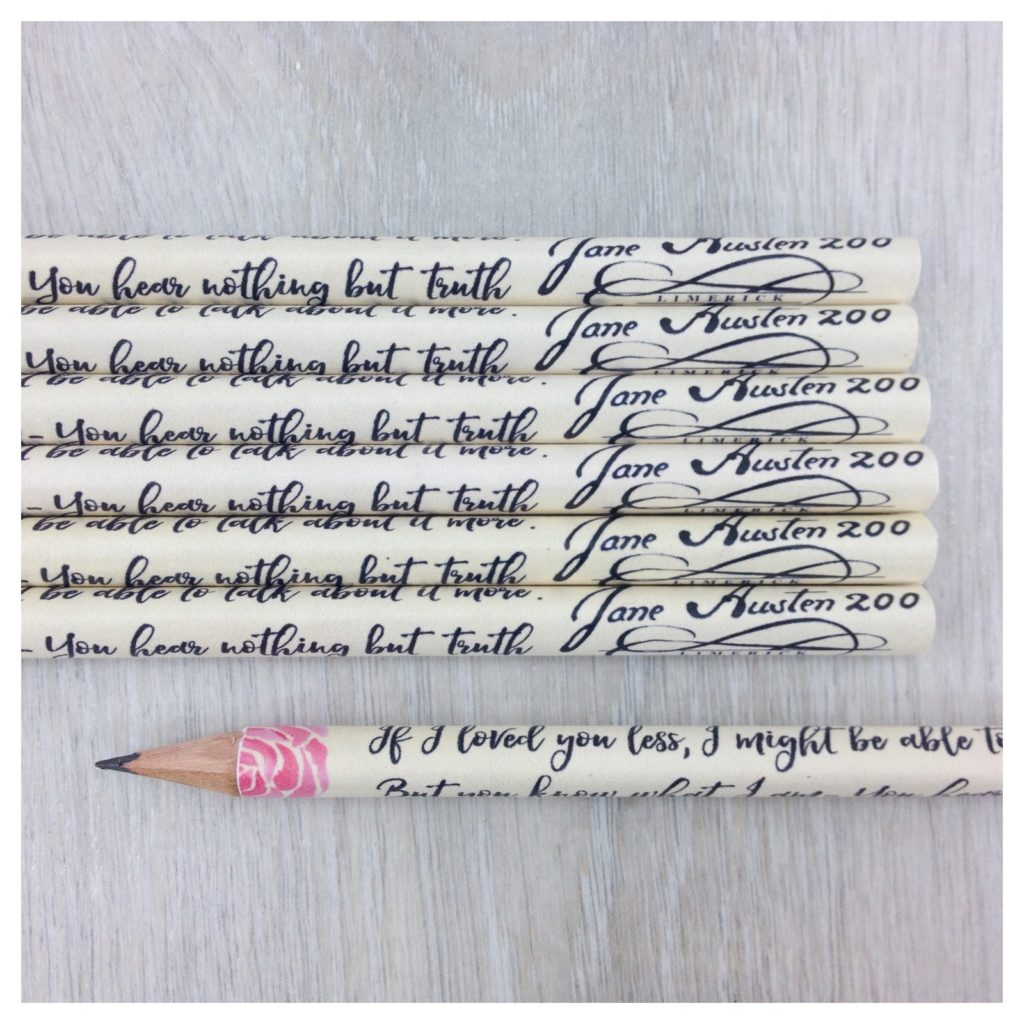 emma jane austen quote pencils for book lovers