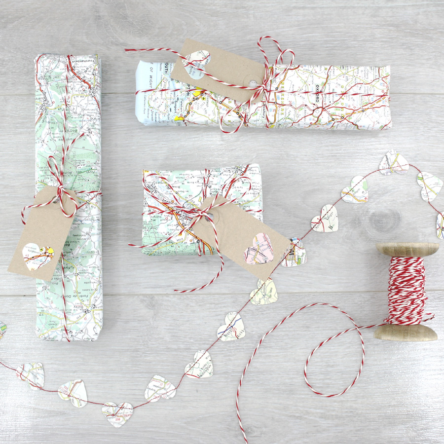 map atlas travel gift wrapping 