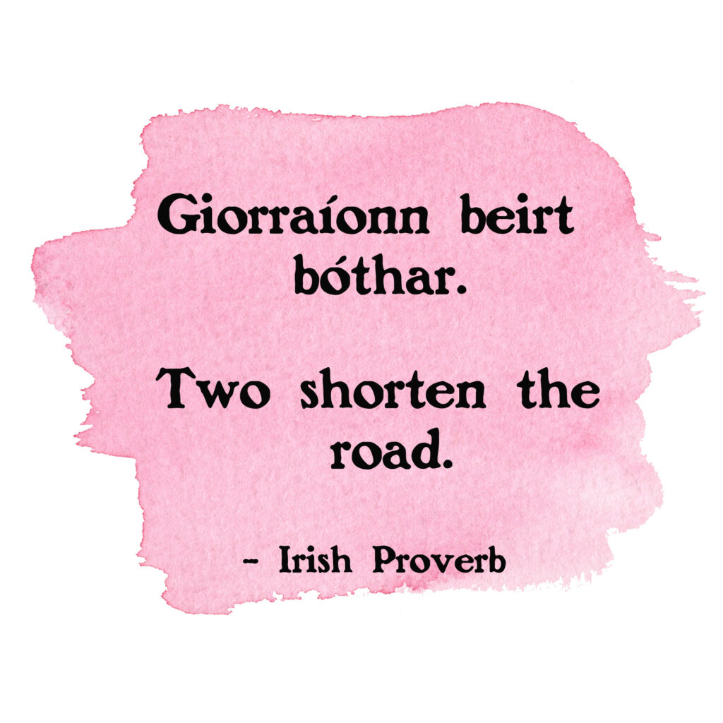 two shorten the road Giorraíonn beirt bóthar 